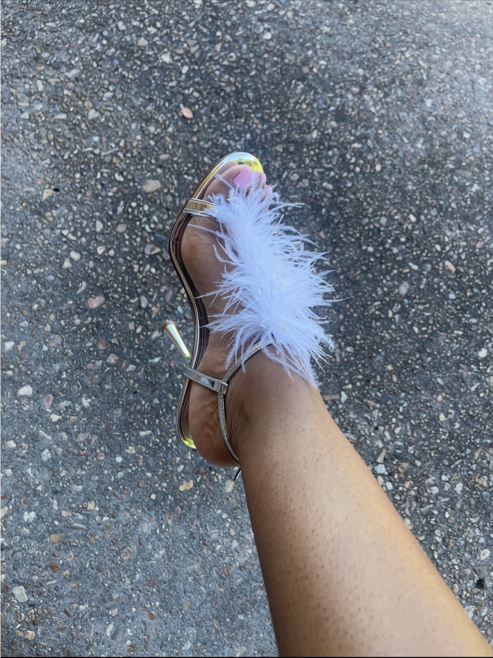 Feather Trim White Slingback Heels - Women's Dress Sandals - Nine West
